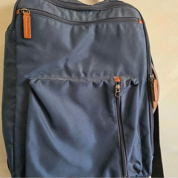 Fossil Men's Buckner Briefcase Backpack Blue 16x12x3 - Picture 2 of 13